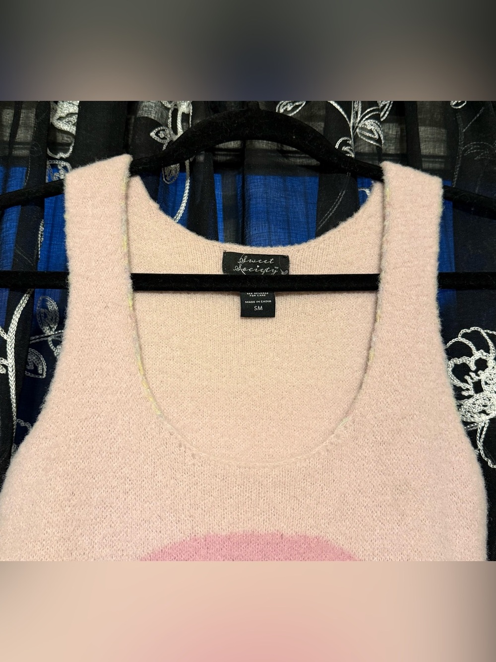 Sweet Society Pastel Rainbow Fuzzy Tank Top - Picture 4 of 5